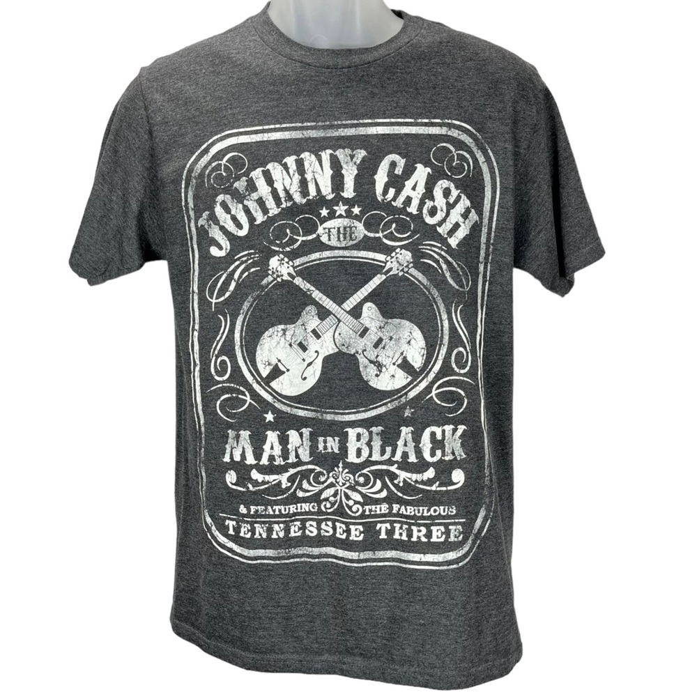 Johnny Cash | Men’s Medium | Man in Black Concert‎ T-Shirt Gray Crewneck Tee